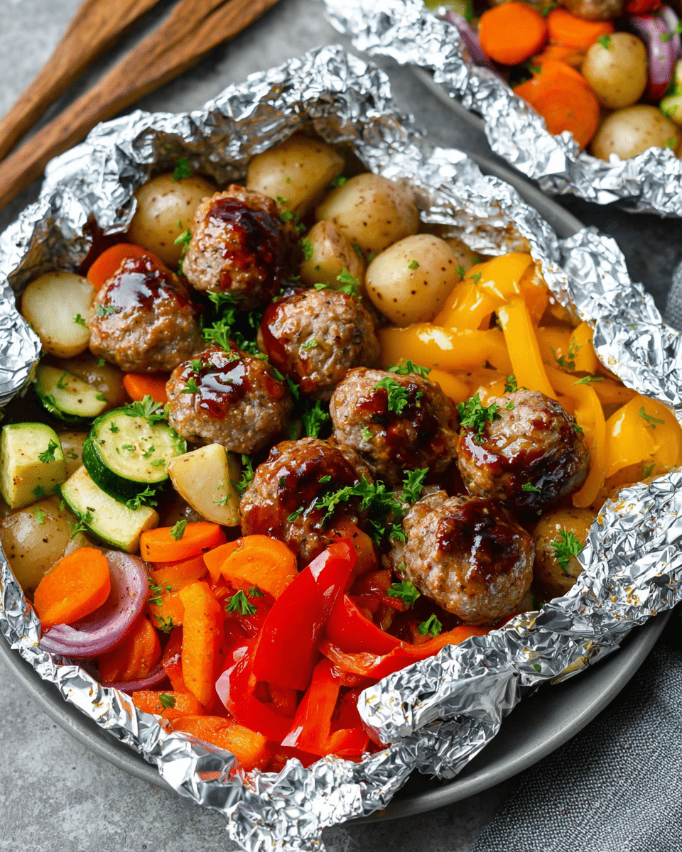 Meatball Foil Packets