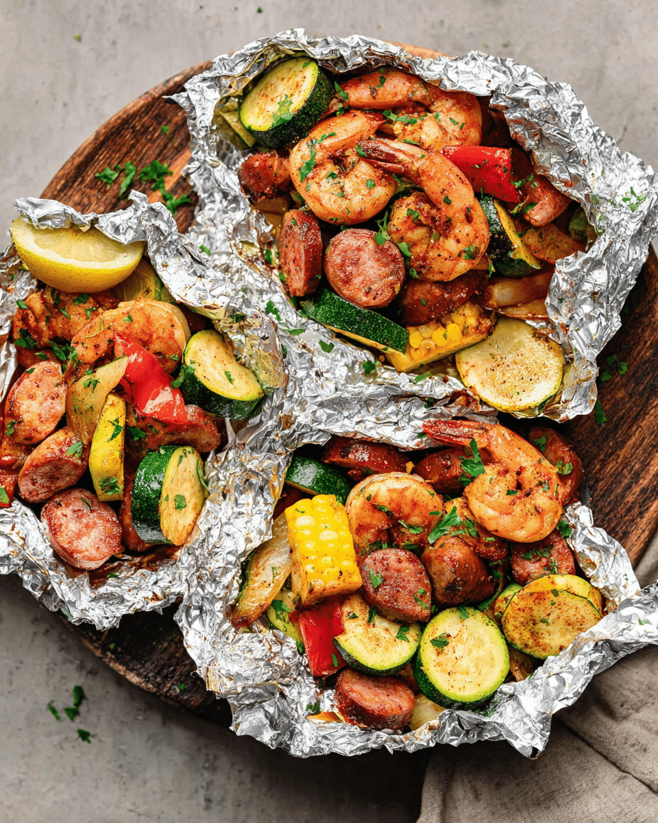 Cajun Shrimp and Sausage Foil Packets