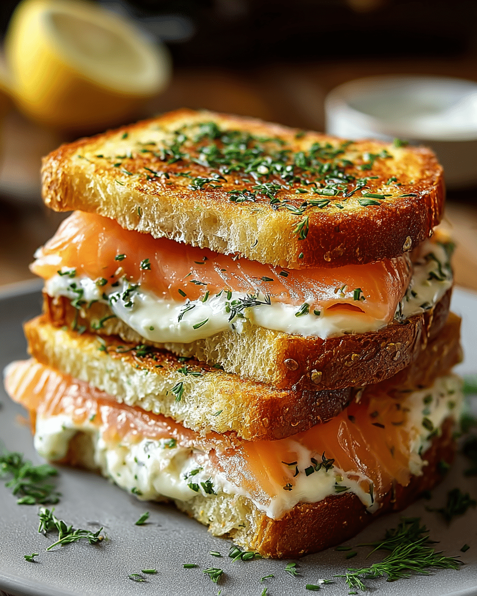 Smoked Salmon Croques