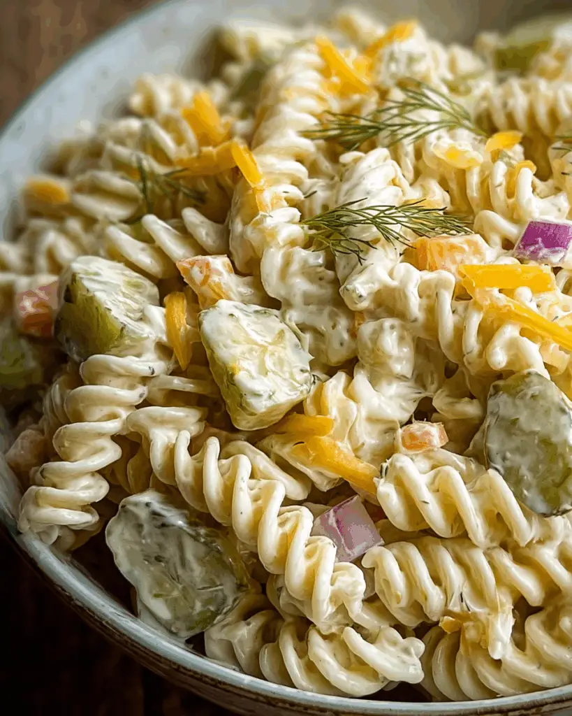 Dill Pickle Pasta Salad