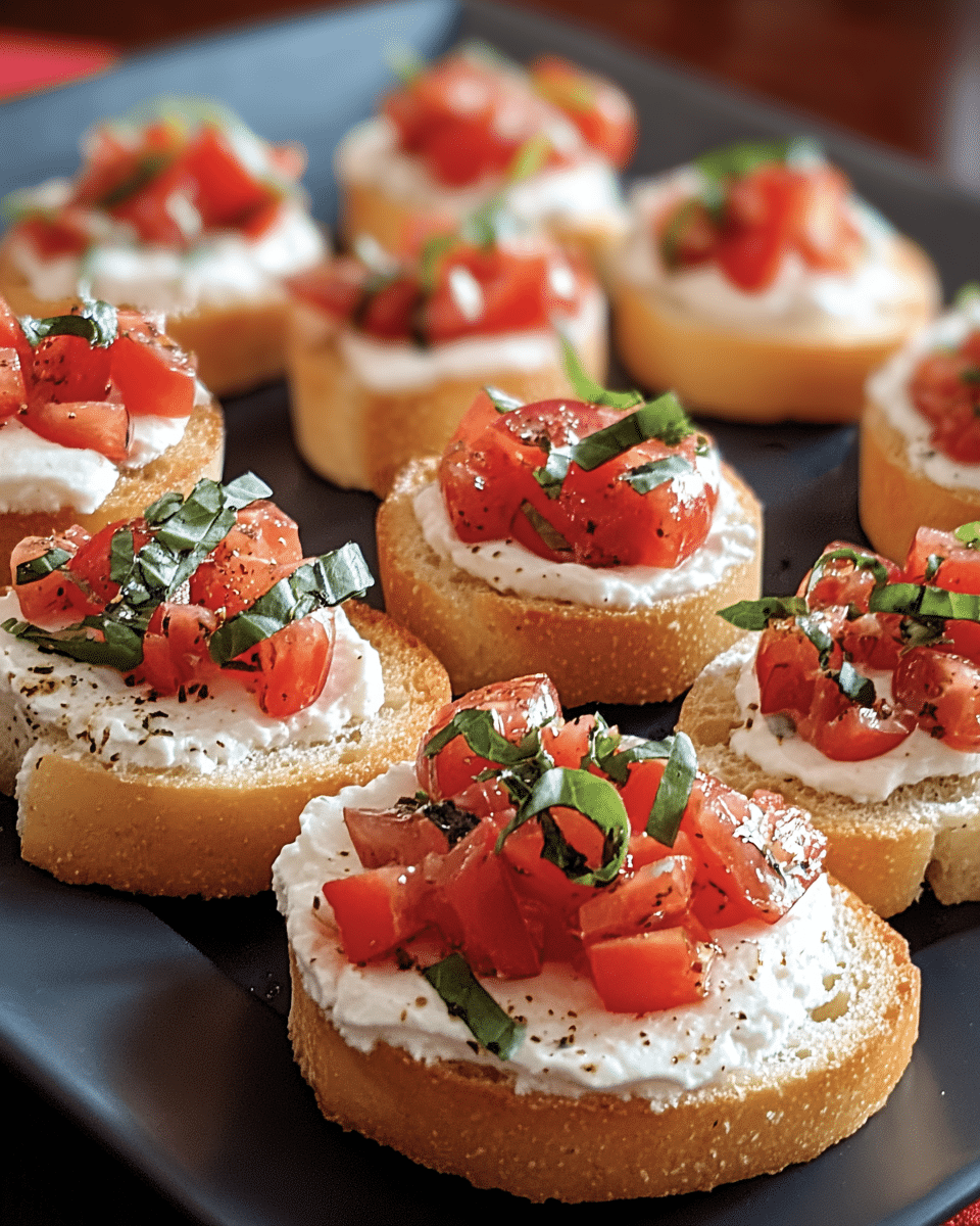 Creamy Bruschetta Bites