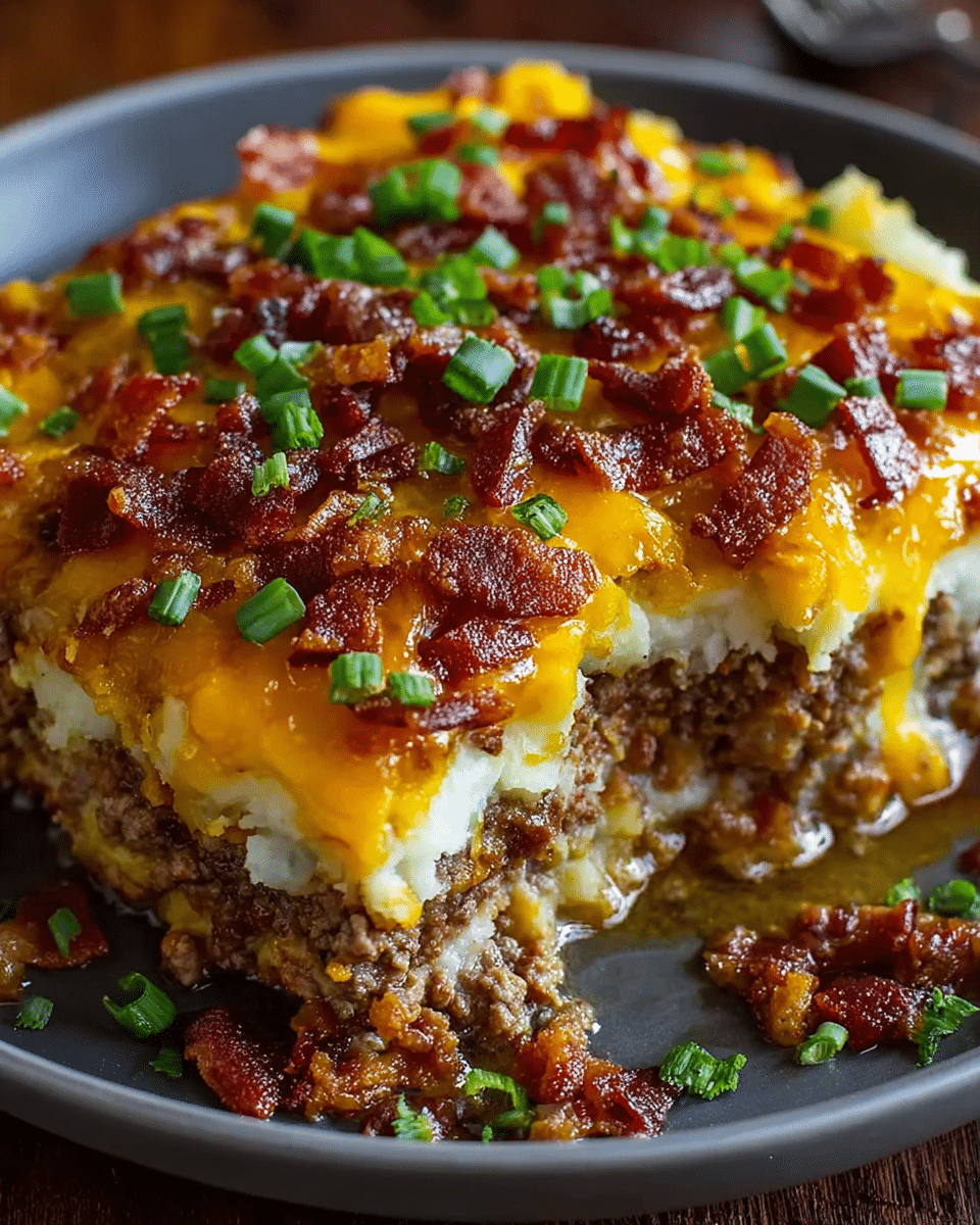 Cheesy Loaded Meatloaf Casserole