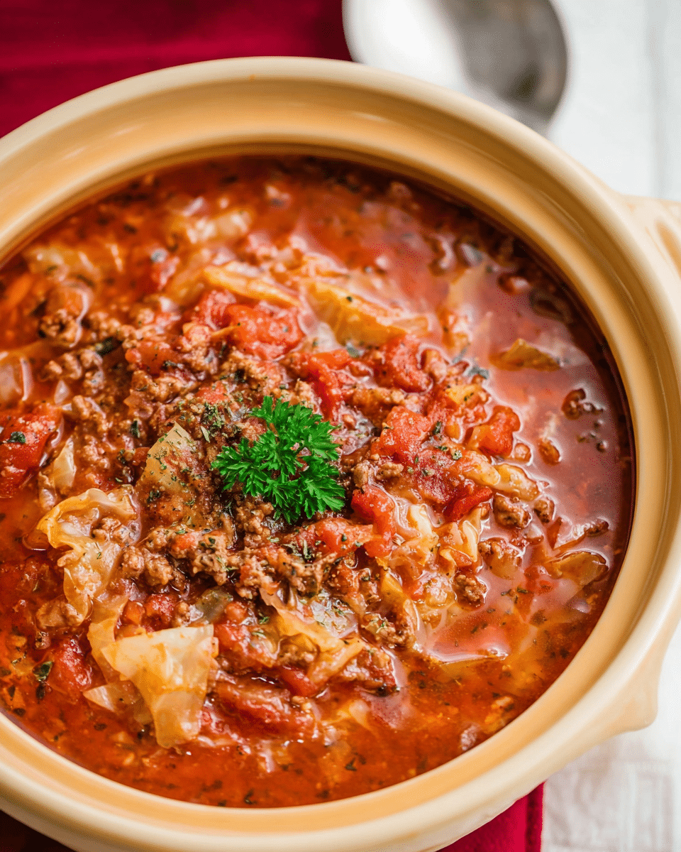 Crock Pot Cabbage Roll Soup