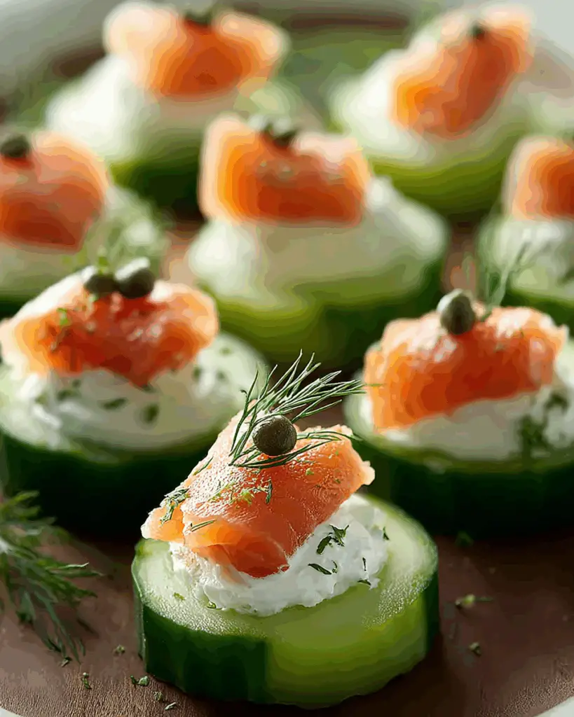 Smoked Salmon Cucumber Canapés