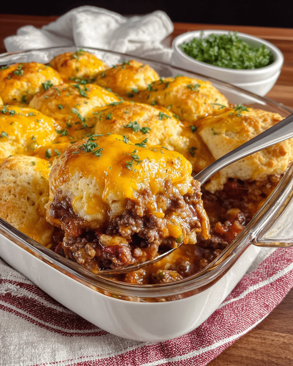 Cheddar Bay Ground Beef Cobbler