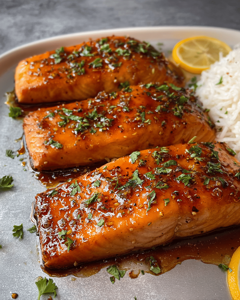 Hot Honey Glazed Salmon