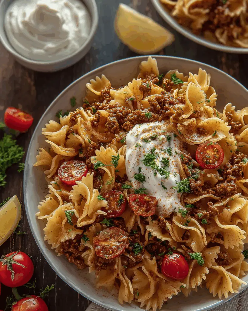 Yalancı Mantı‑Style Turkish Pasta