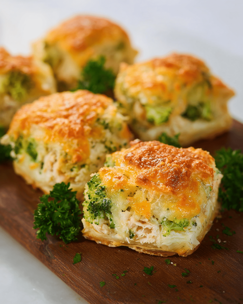 Cheesy Chicken and Broccoli Casserole Bites