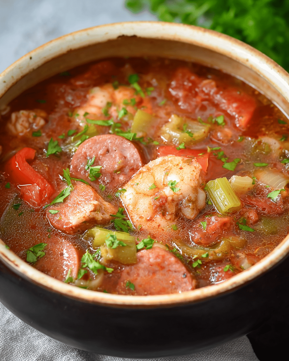 Crock Pot Chicken and Sausage Gumbo