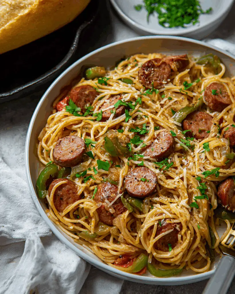 Cajun Sausage Spaghetti