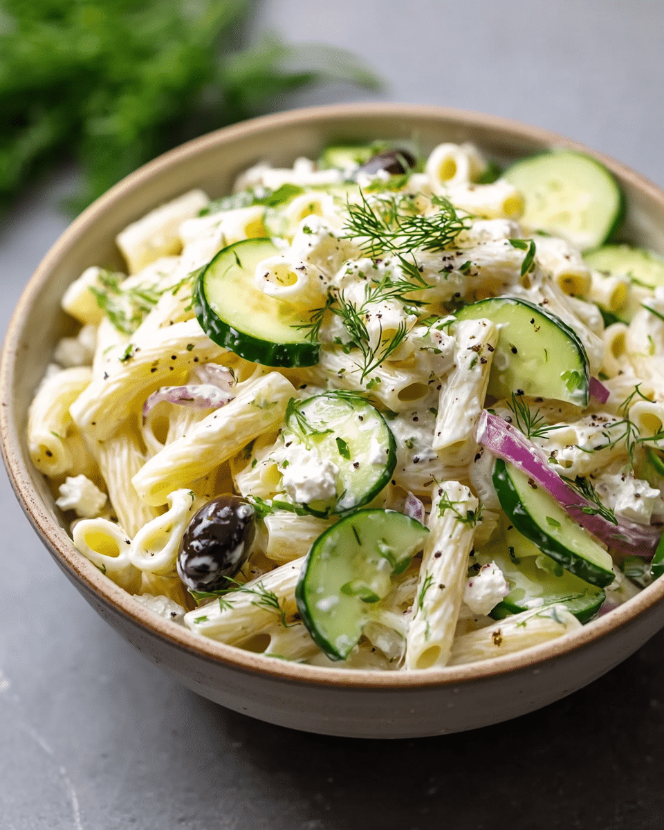 Healthy Cucumber Pasta Salad