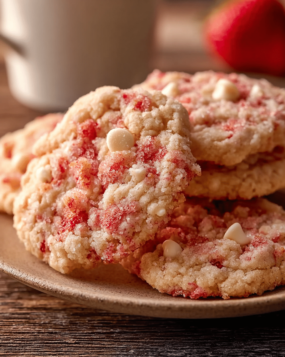 Strawberry Delight Crunch Cookies