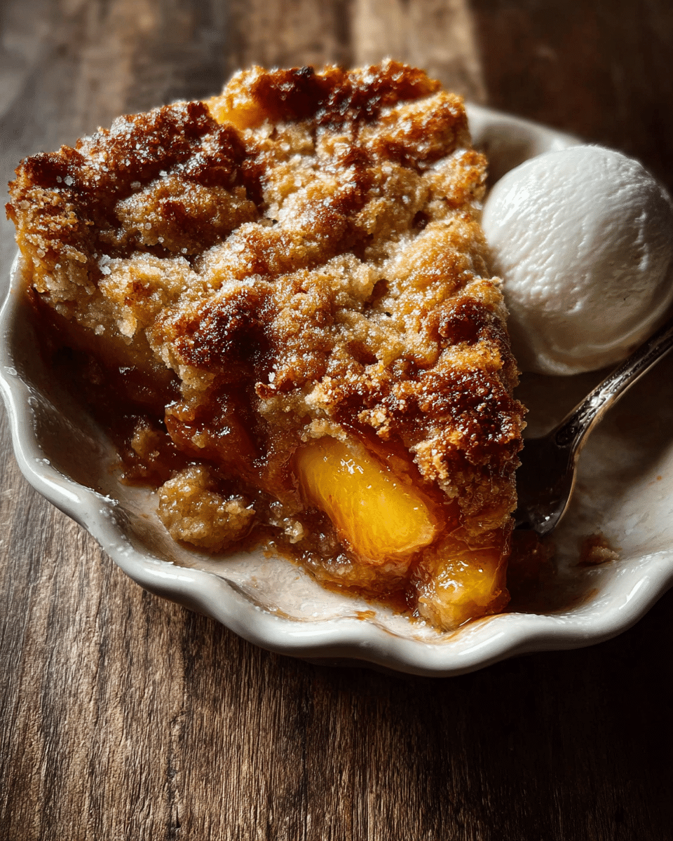 Brown Butter Peach Cobbler