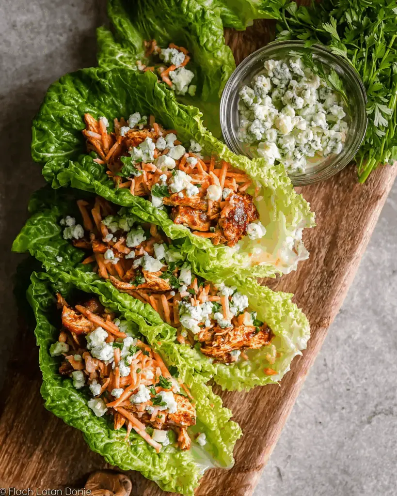 Buffalo Chicken Lettuce Wraps