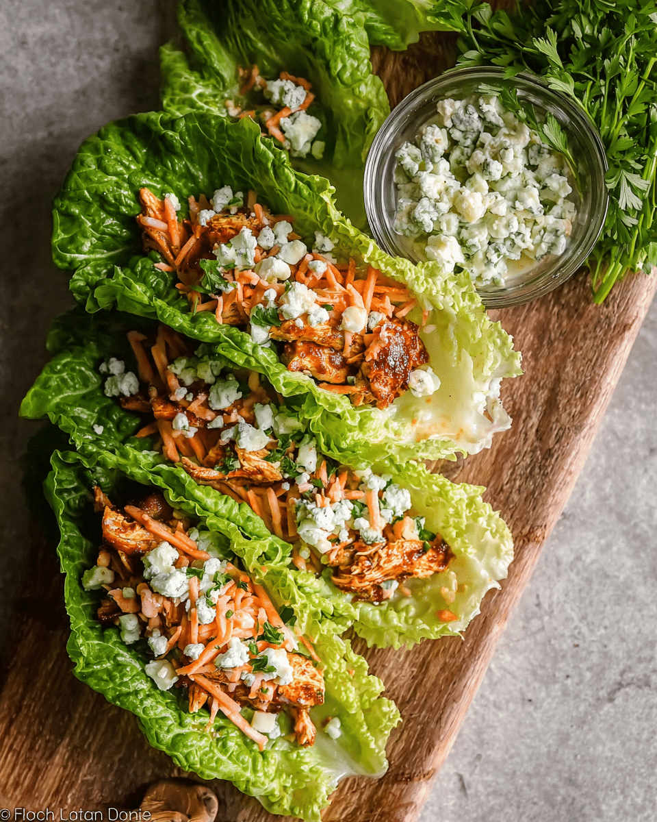 Buffalo Chicken Lettuce Wraps