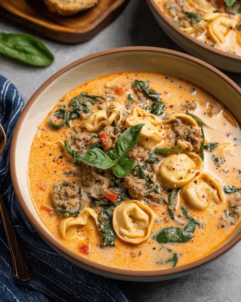 Creamy Sausage Tortellini Soup
