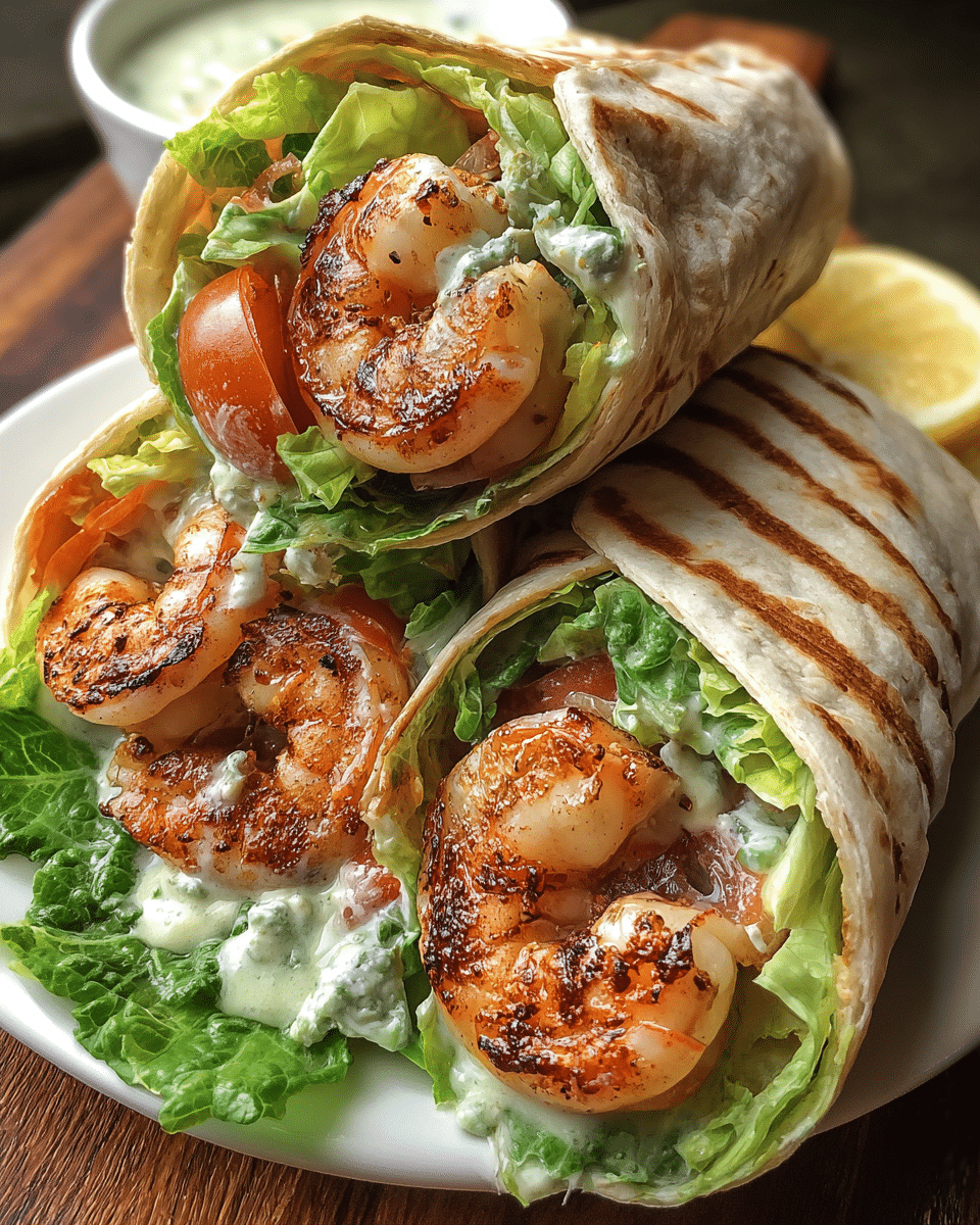 Grilled Shrimp Caesar Wraps