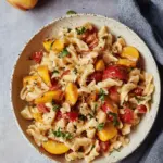 Summer Pasta Salad with Fresh Peaches