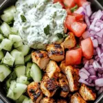 Chicken Gyro Bowls with Tzatziki Sauce