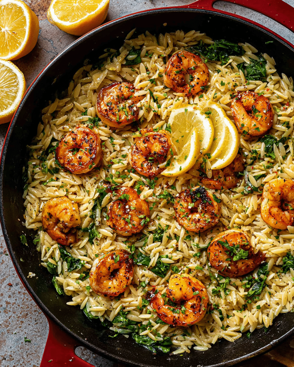 Lemon Pepper Shrimp and Orzo