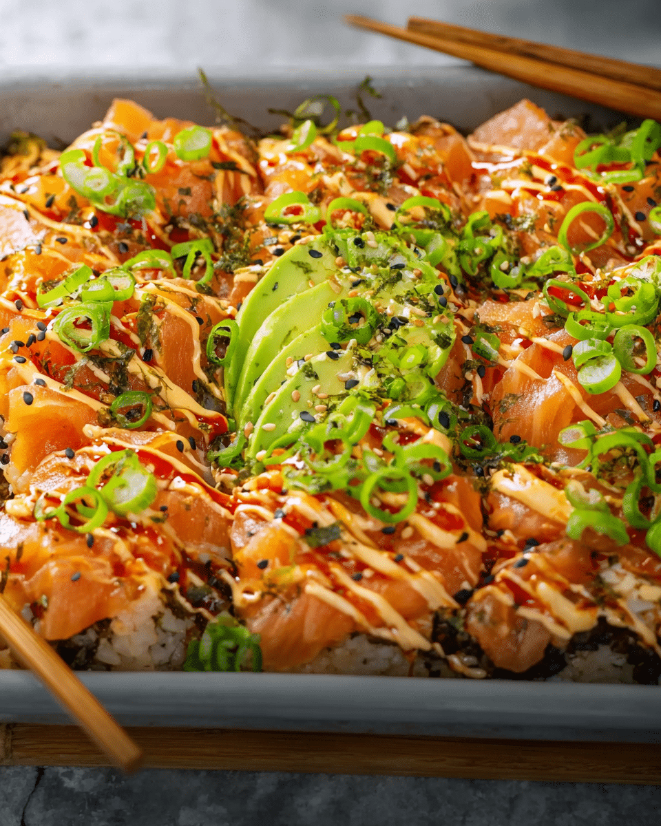 Salmon Sushi Bake