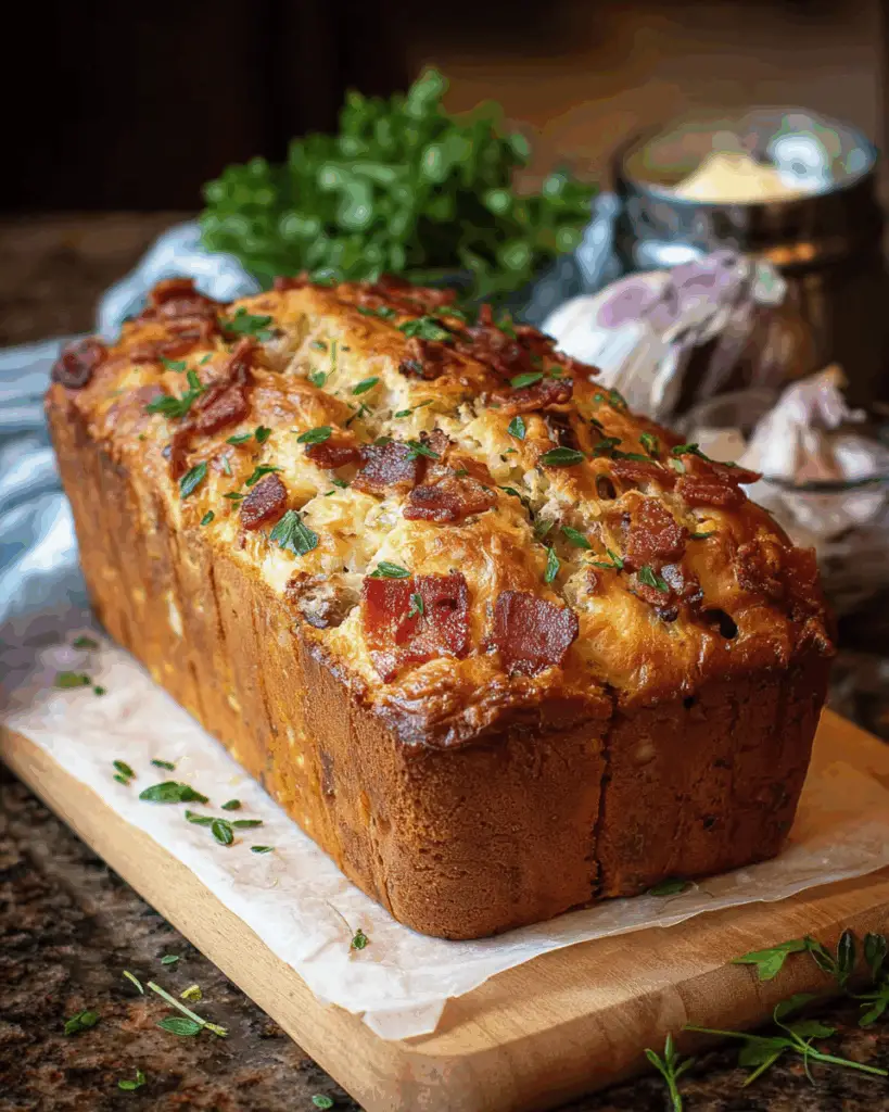 Bacon, Olive, and Cheese Loaf Cake