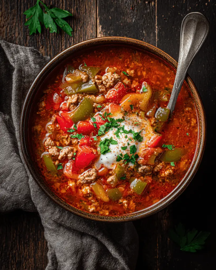 Keto Stuffed Pepper Soup