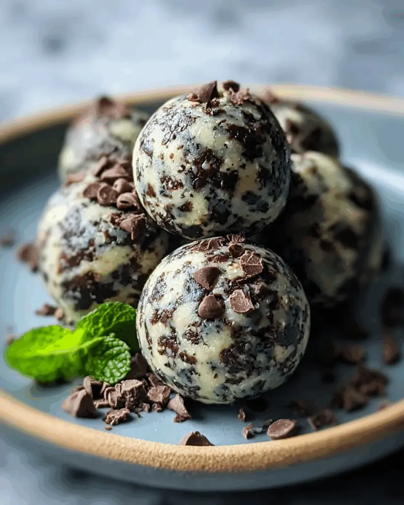 Mint Chocolate Chip Protein Balls
