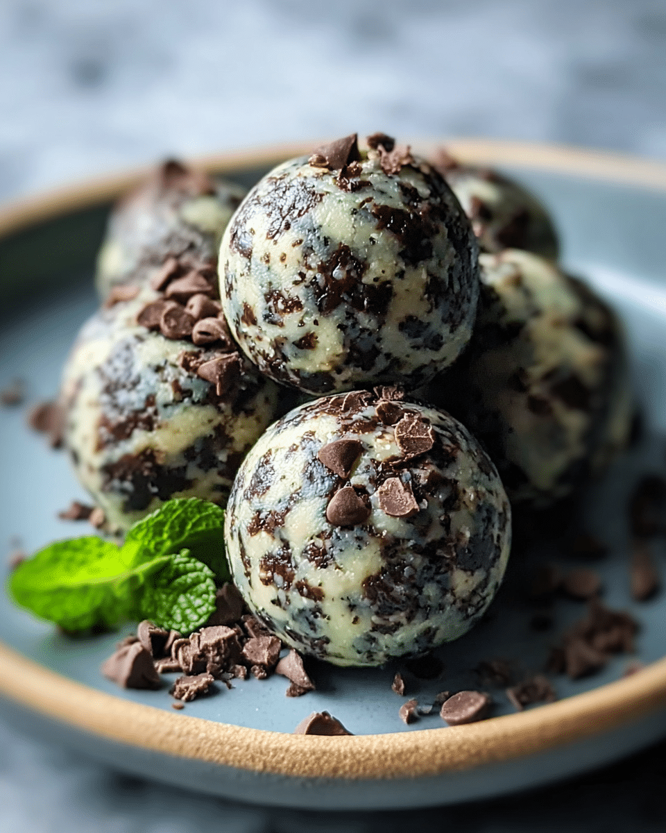 Mint Chocolate Chip Protein Balls