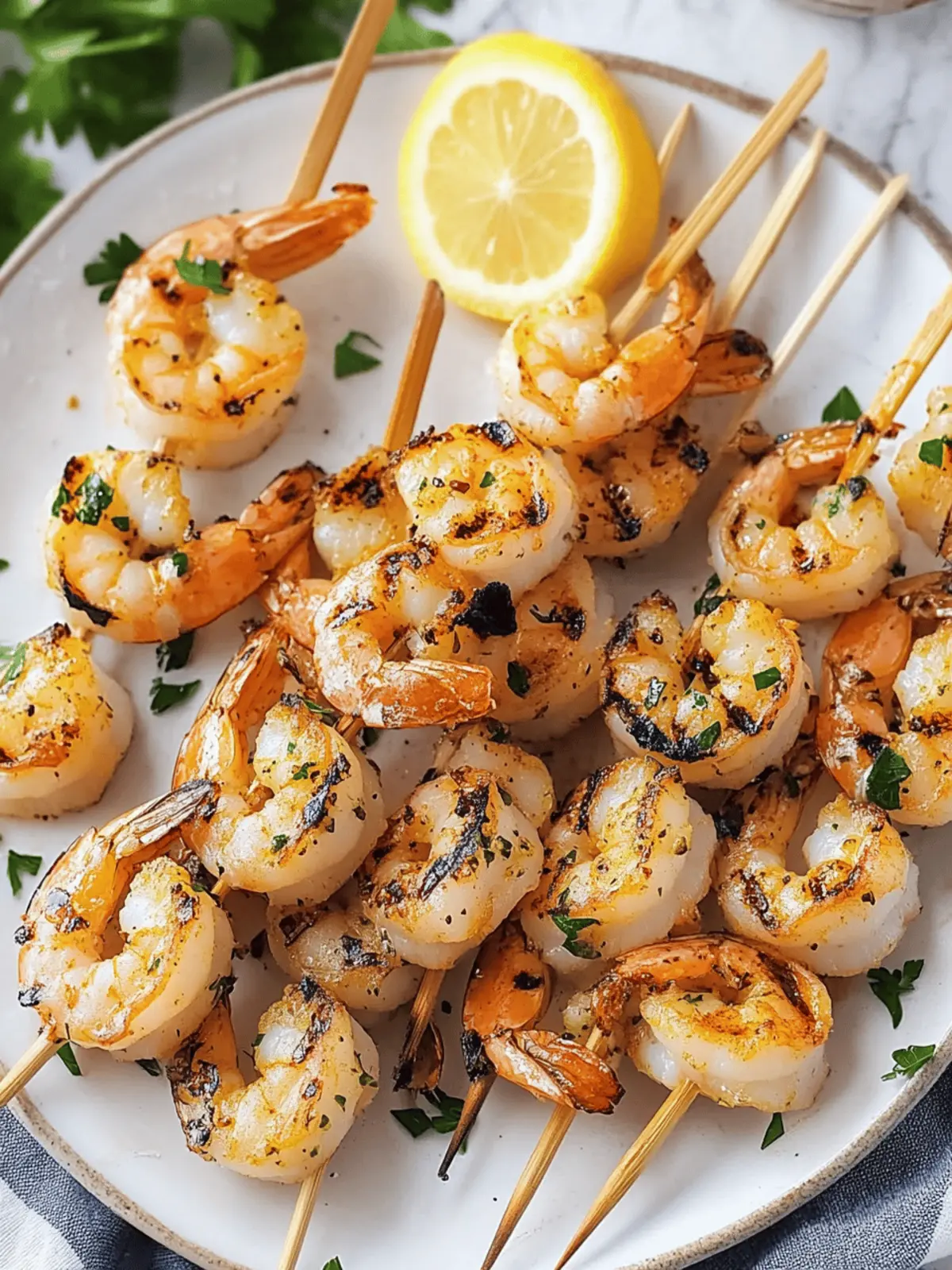 Grilled Shrimp Skewers with Zesty Lemon Herb