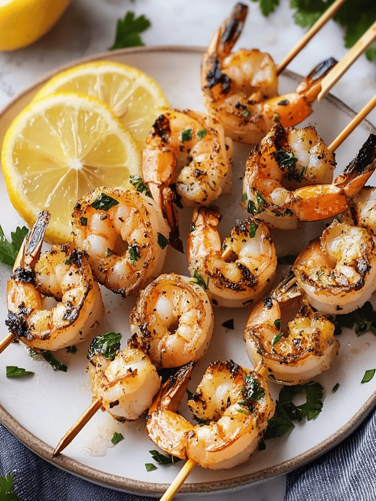 Grilled Shrimp Skewers with Zesty Lemon Herb