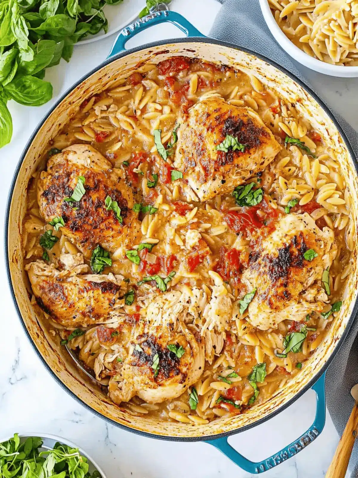 Marry Me Chicken Orzo Bake