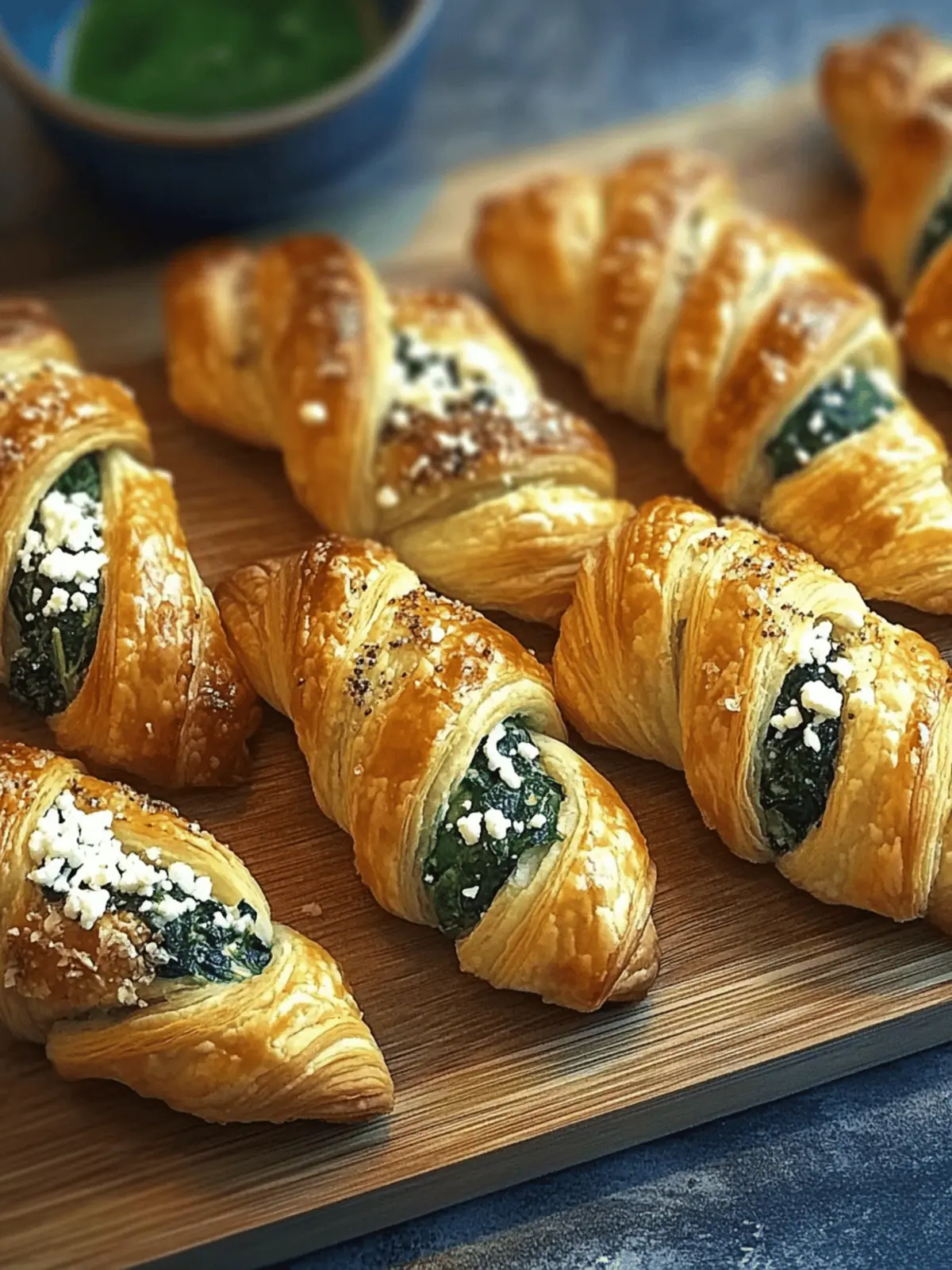 Spinach and Feta Puff Pastry Twists