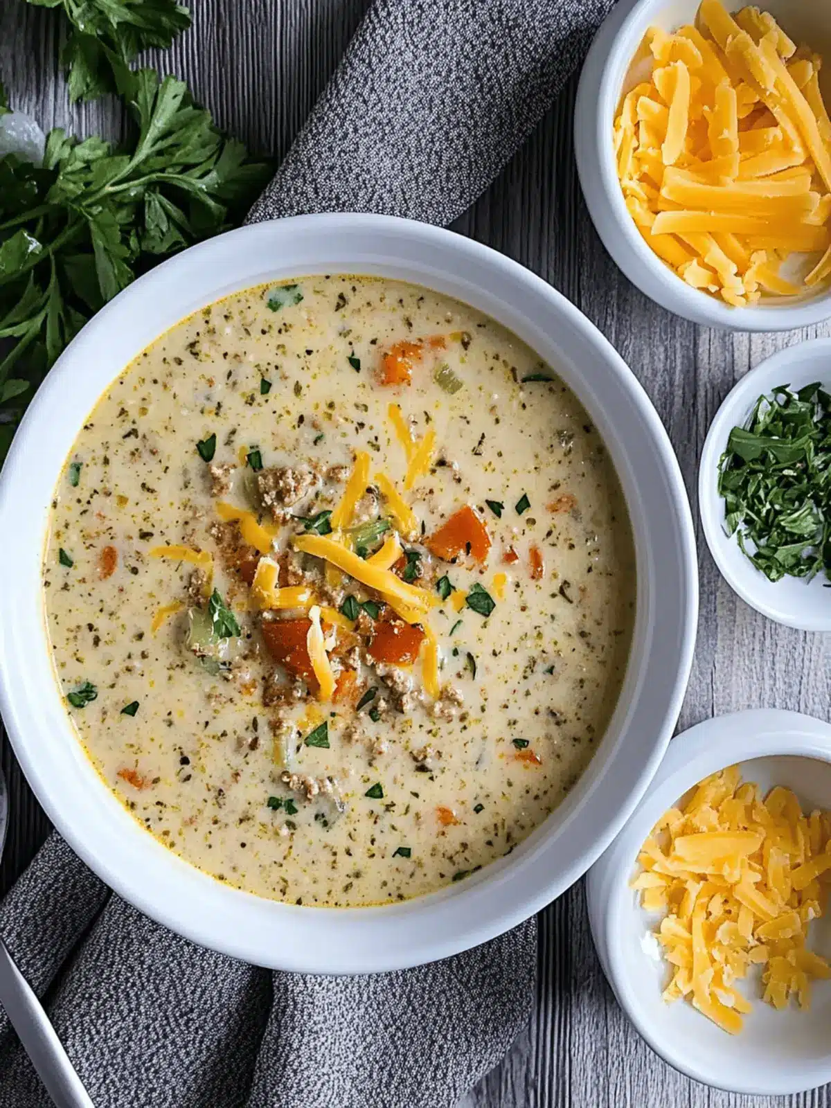 The Best Ever Cheeseburger Soup