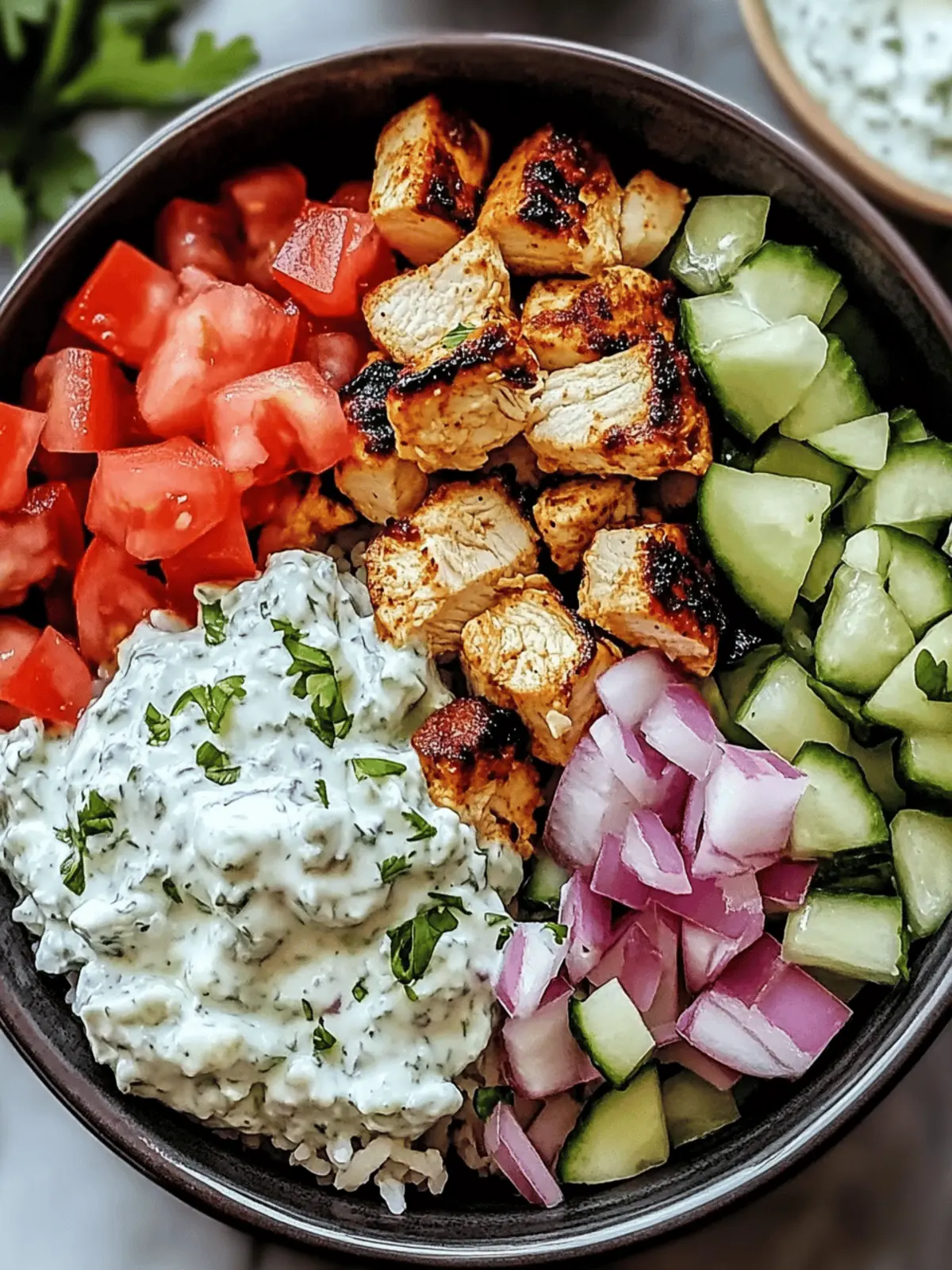 Chicken Gyro Bowls with Tzatziki Sauce