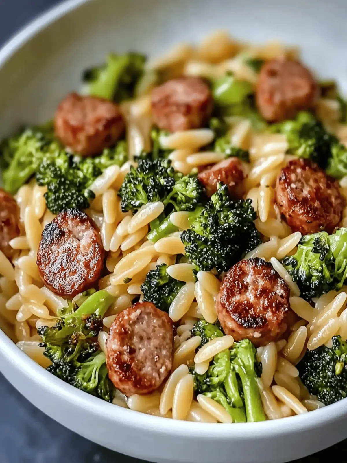 Chicken Sausage and Broccoli Orzo