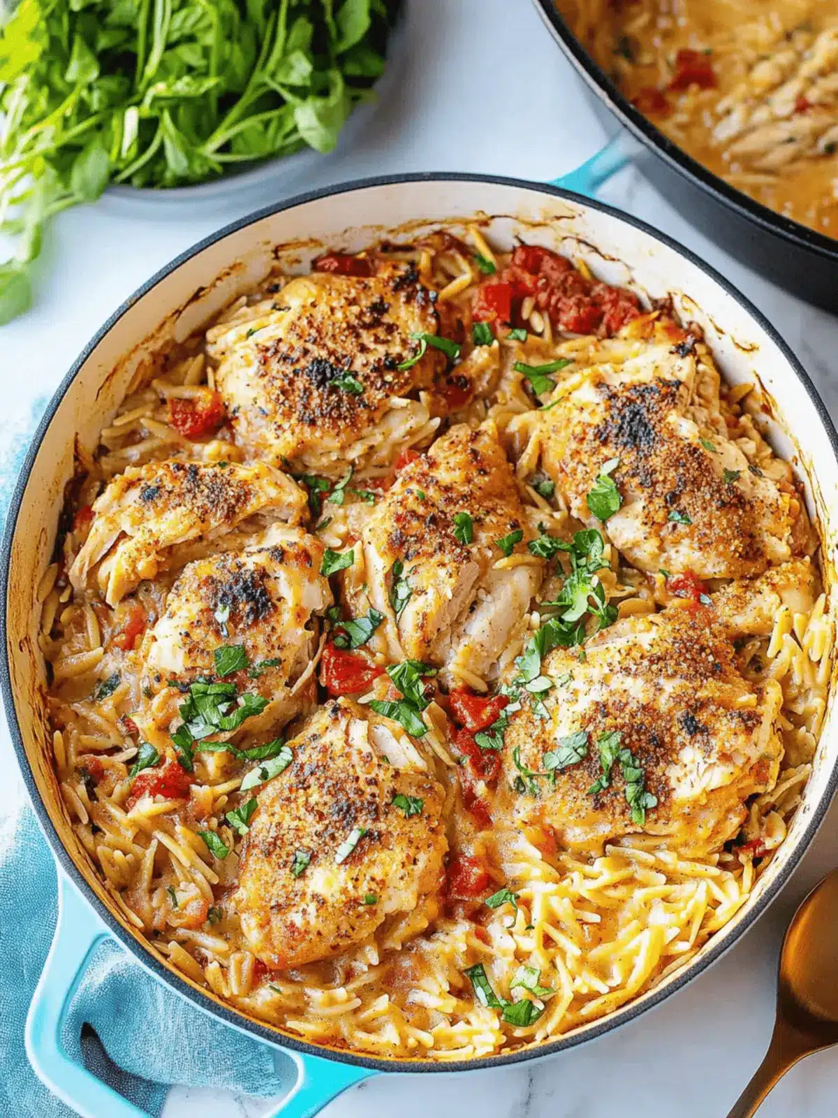 Marry Me Chicken Orzo Bake