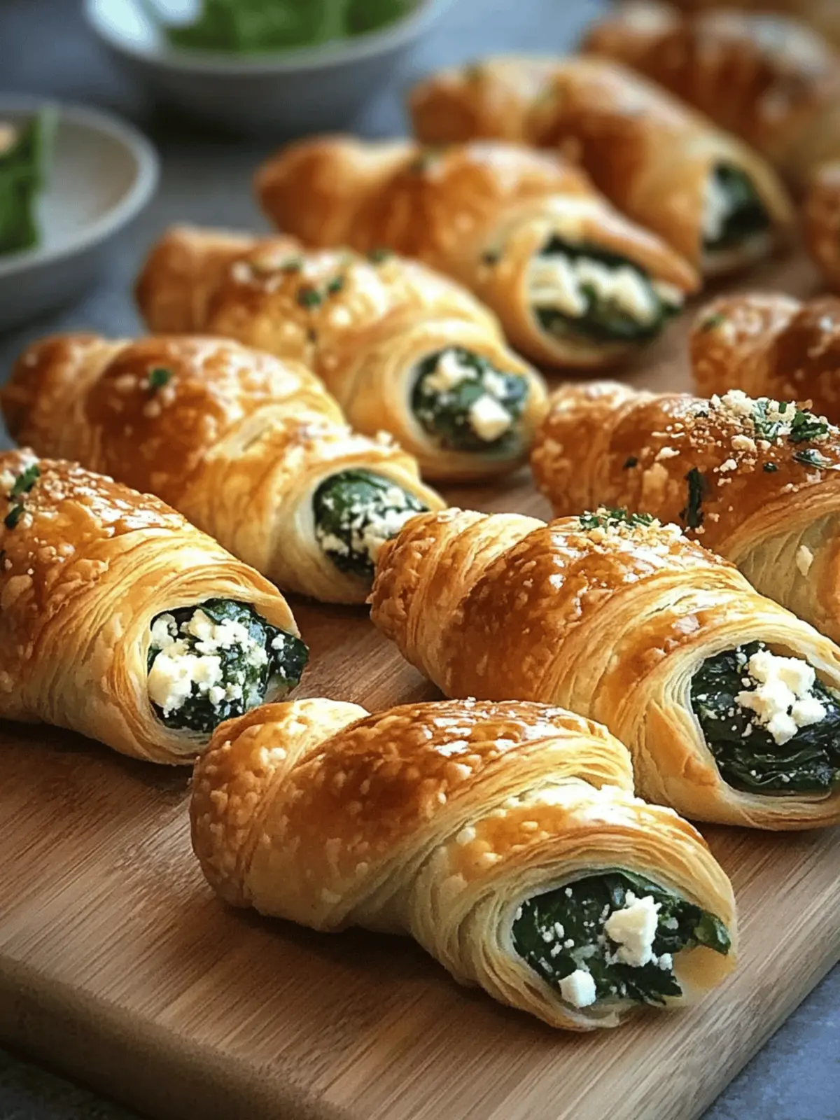 Spinach and Feta Puff Pastry Twists