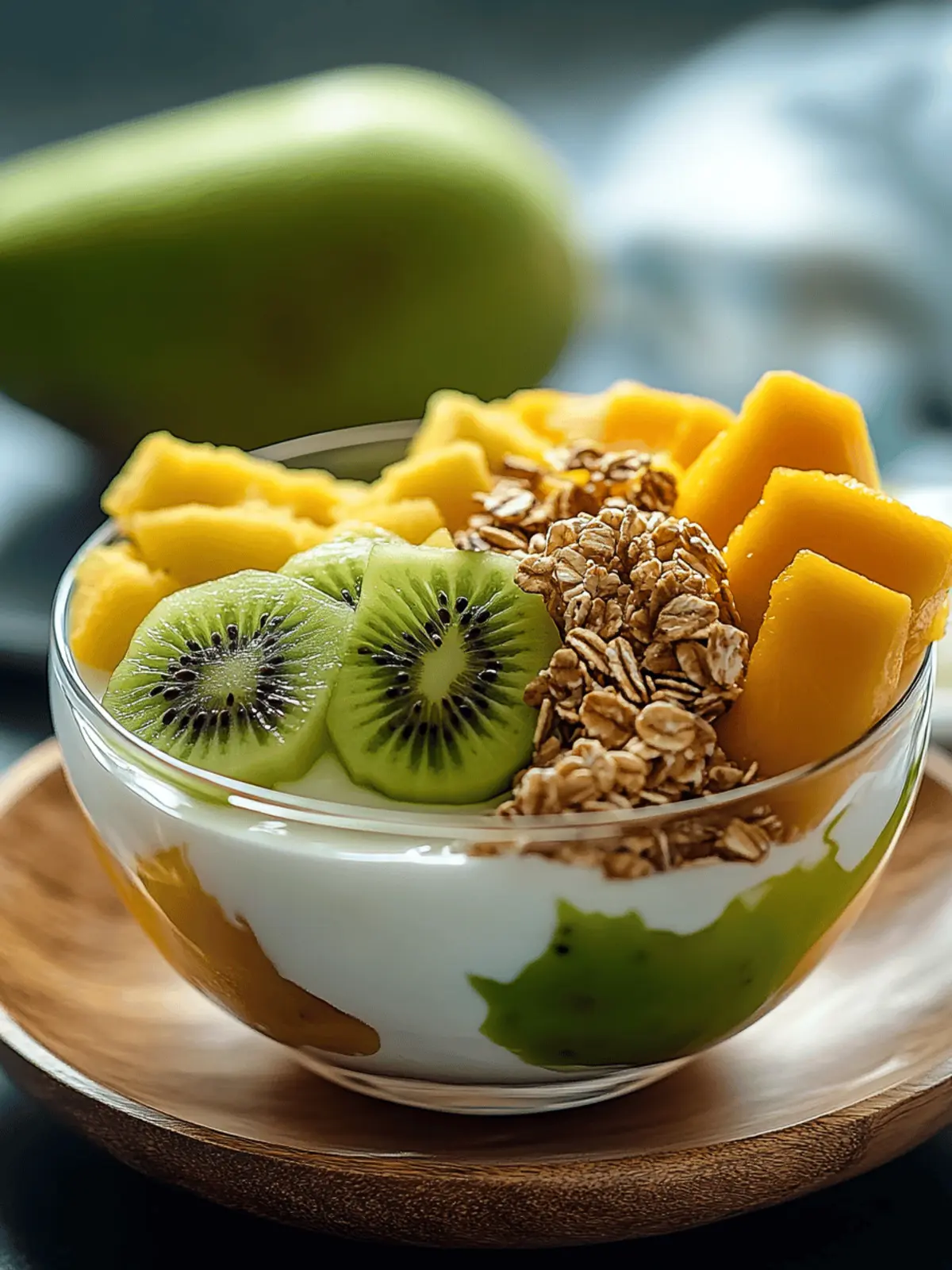 Kiwi Mango Yogurt Bowl