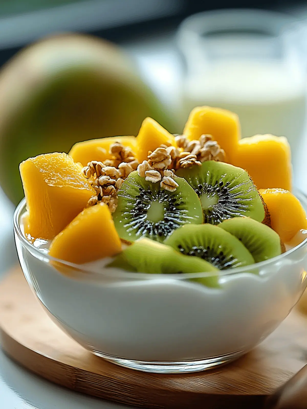 Kiwi Mango Yogurt Bowl