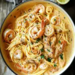Salmon and Shrimp Alfredo Pasta