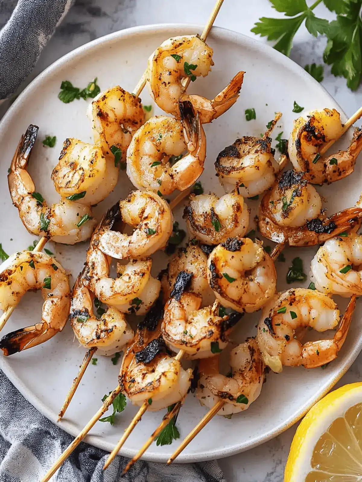 Grilled Shrimp Skewers with Zesty Lemon Herb