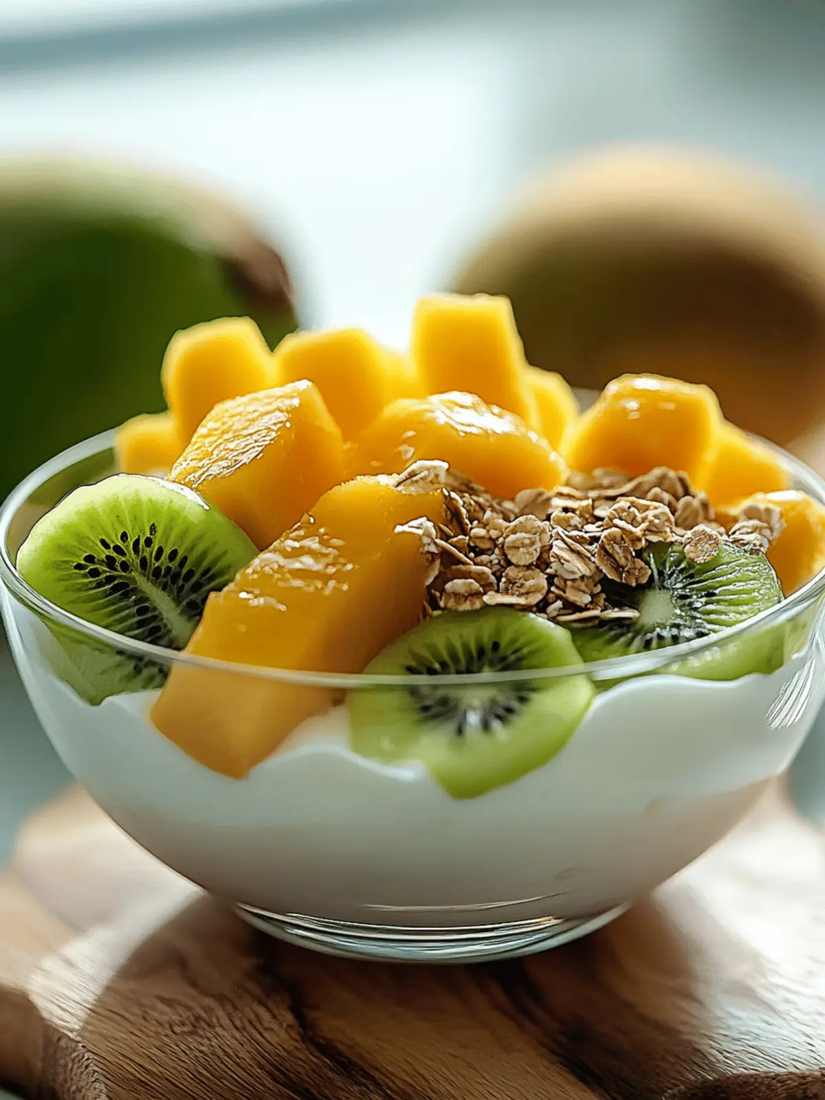 Kiwi Mango Yogurt Bowl