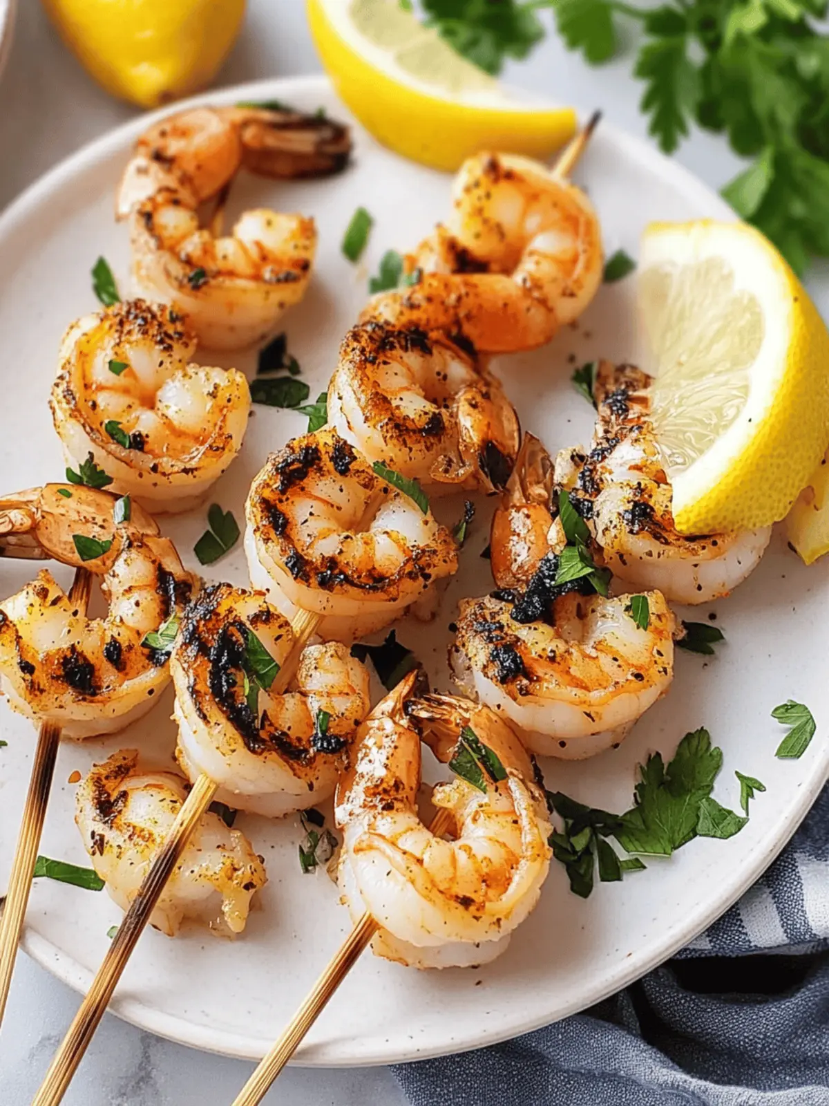 Grilled Shrimp Skewers with Zesty Lemon Herb