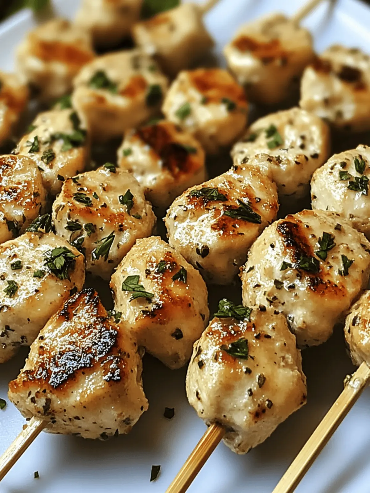Garlic Parmesan Chicken Kebabs