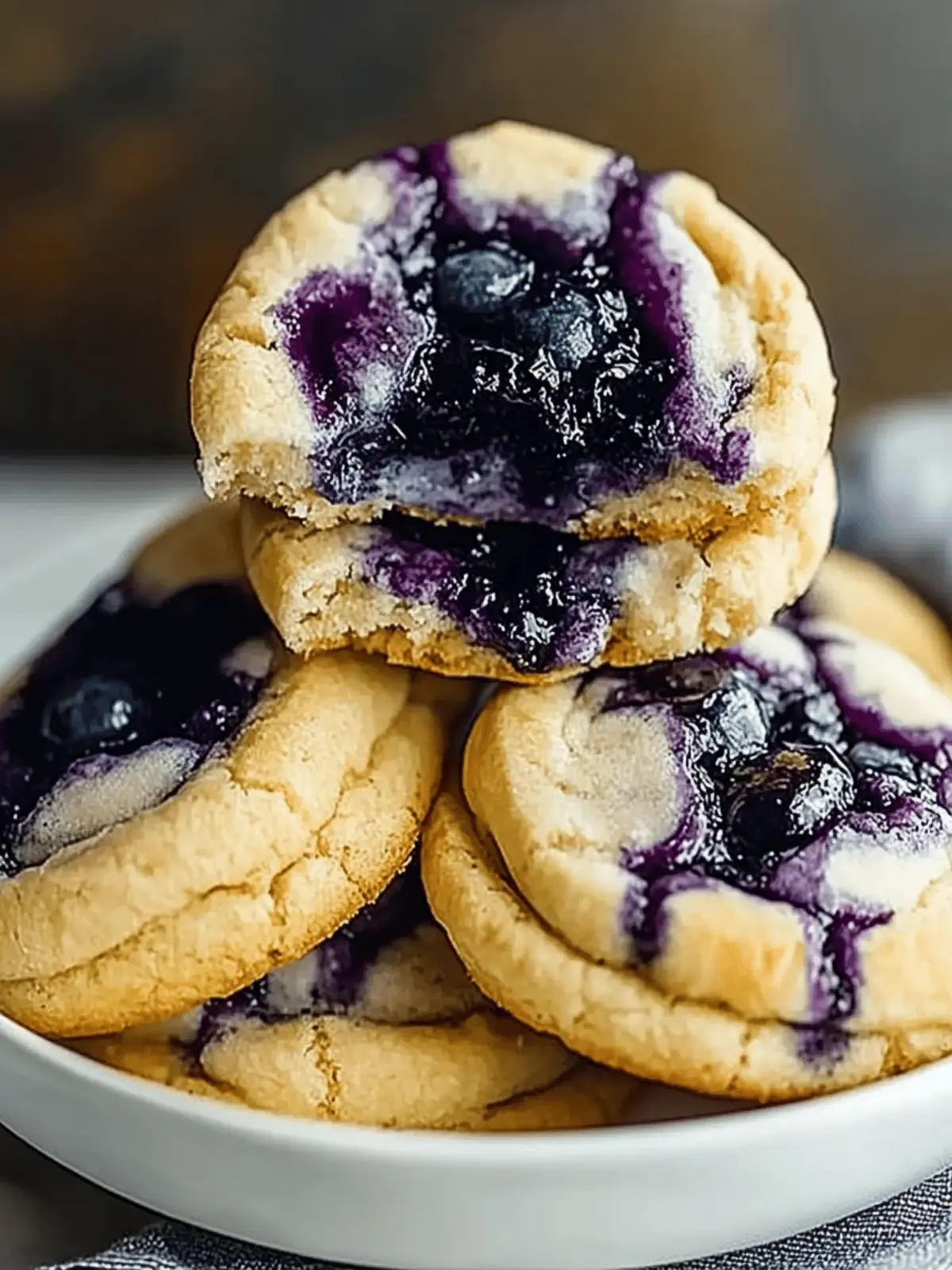 Cheesecake Cookies with Blueberry Jam