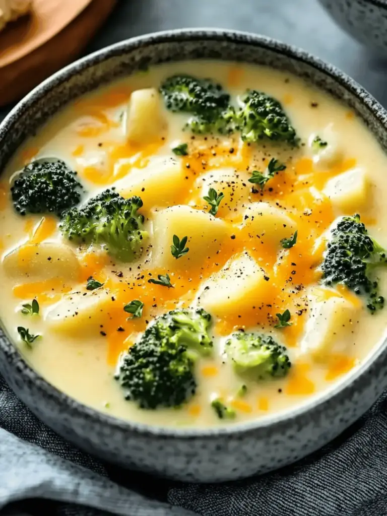 Crockpot Broccoli Cheddar Potato Soup