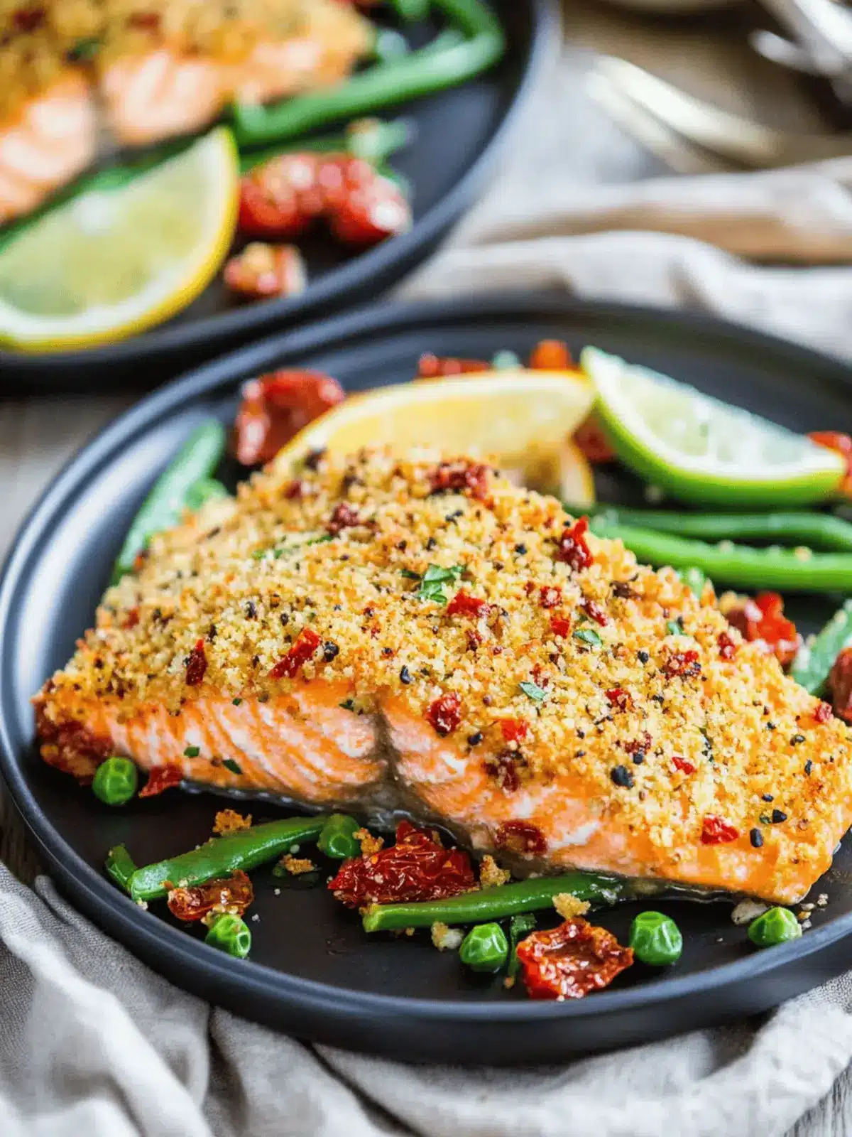 Sun-Dried Tomato Parmesan Crusted Salmon