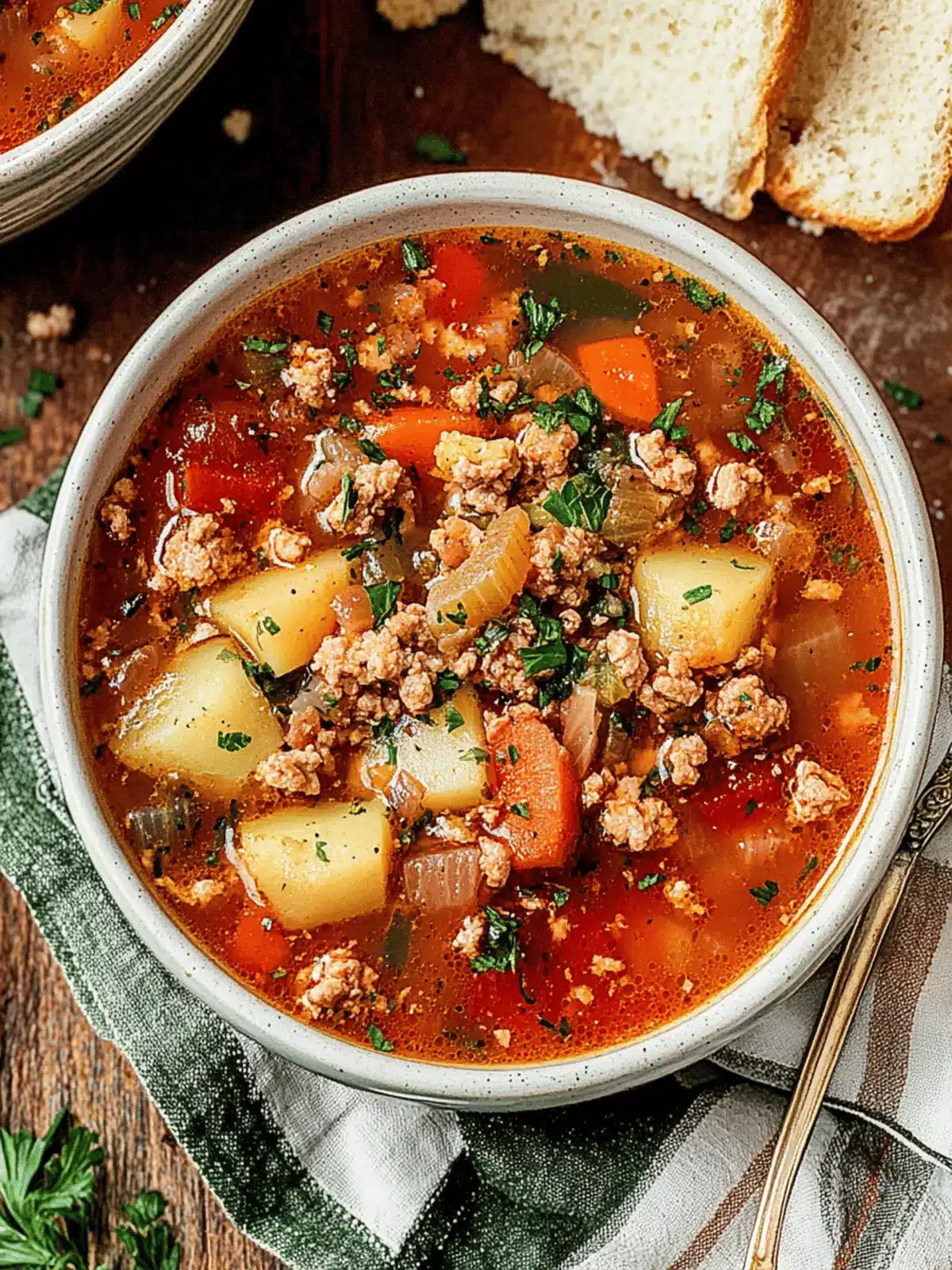 Ground Turkey Vegetable Soup