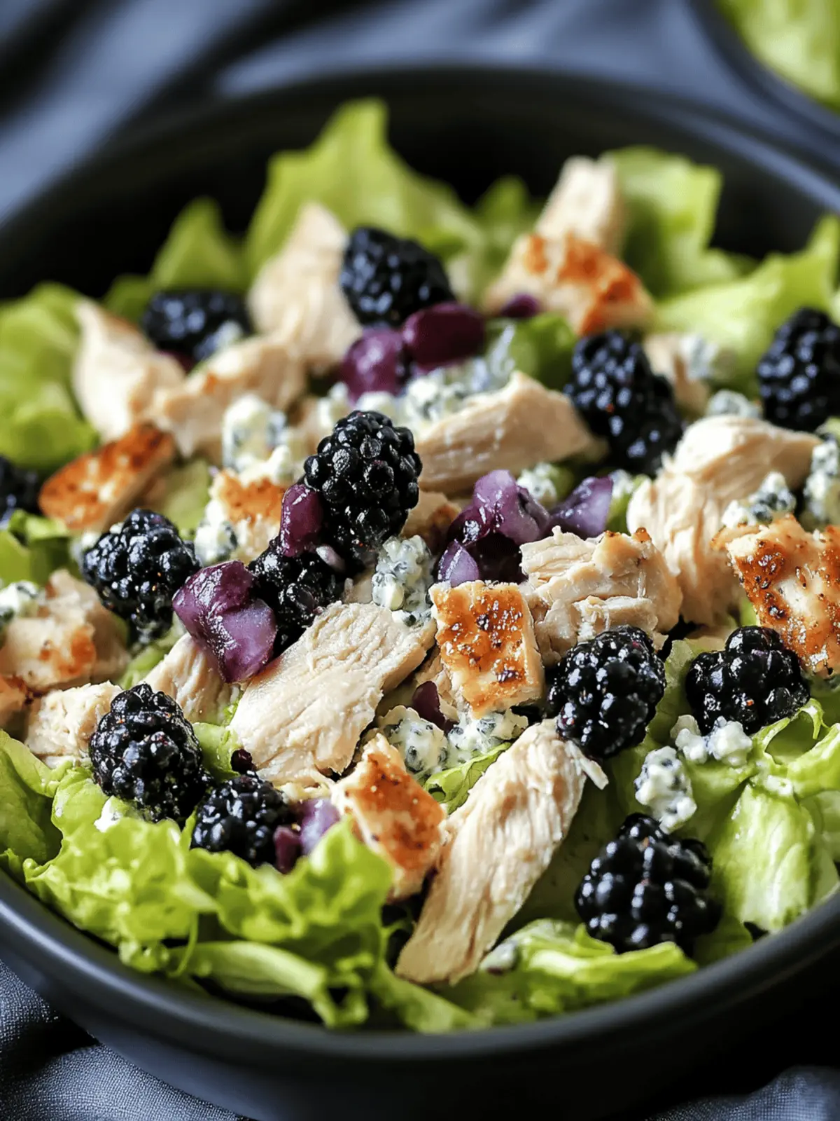 Keto-Friendly Blackberry Cottage Cheese Chicken Salad